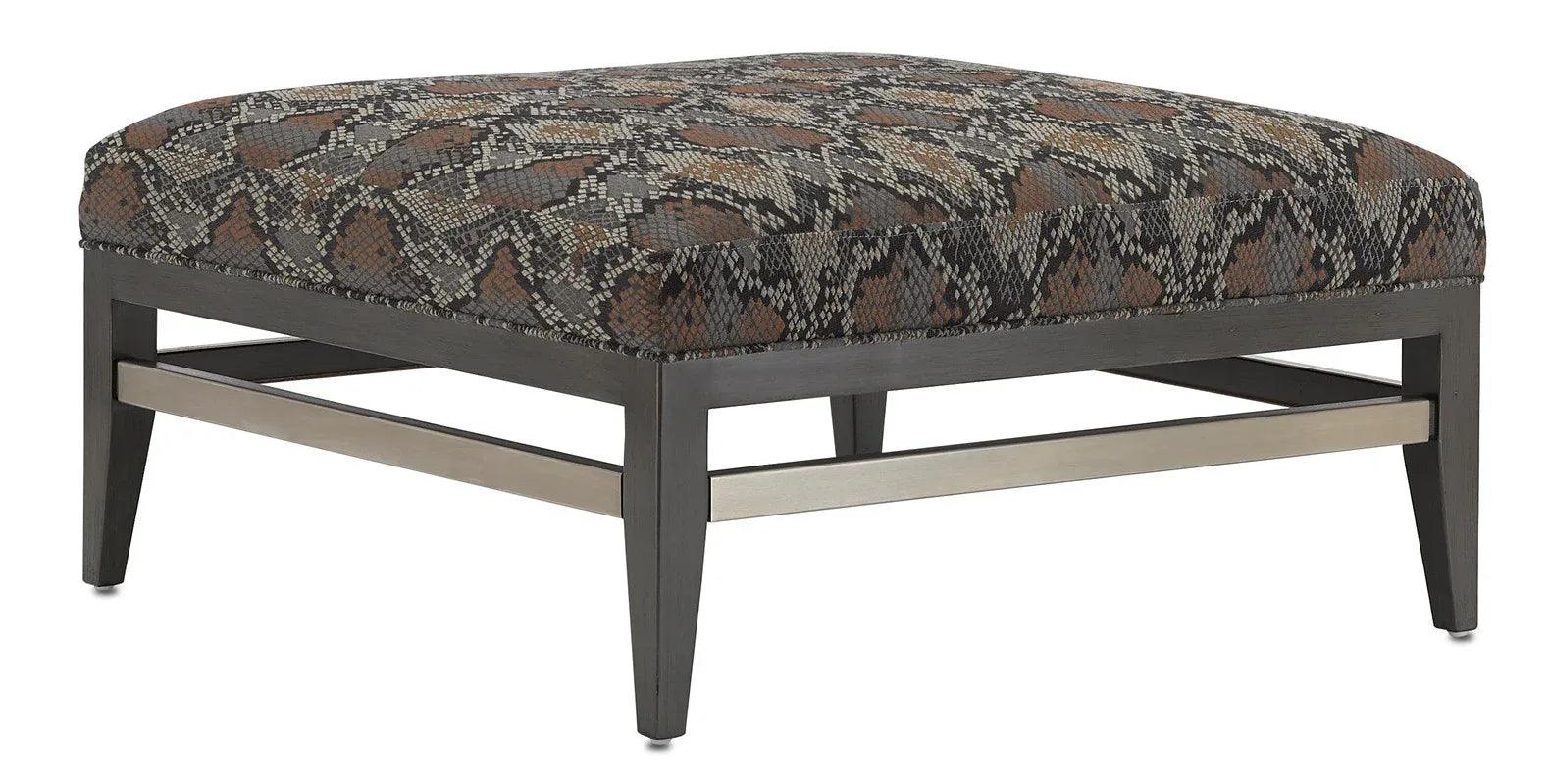 Hugo Graphite Ottoman, Luzon Onyx - Gifts for You 'n Me