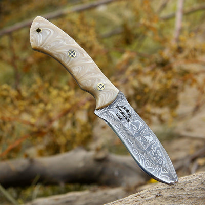 Breeze Hunting Knife with Mother of Pearl Resin Handle