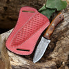 Skypiercer Damascus Steel Knife with Leather Sheath