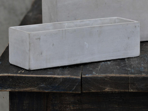 Low & Mid Rectangular Concrete Planter By Plantatorem