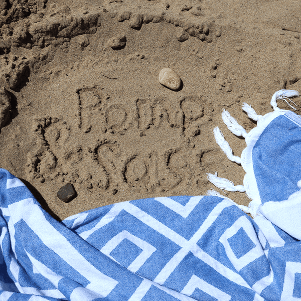 Turkish Towel | Body Towel | Blue + White