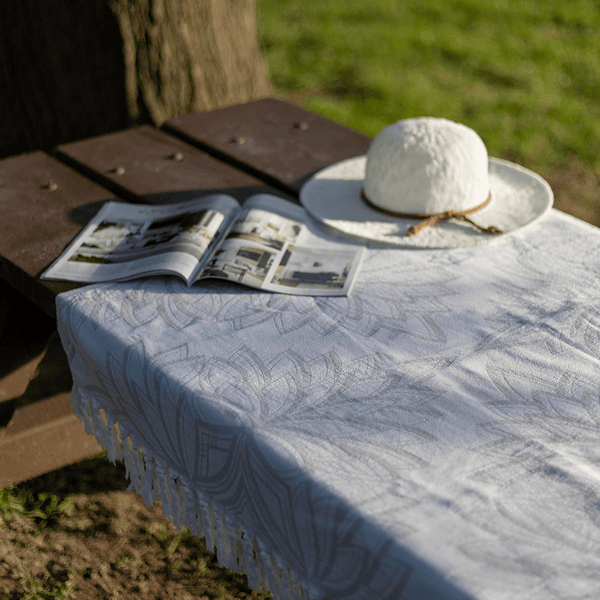 Turkish Towel | Body Towel | Grey + White
