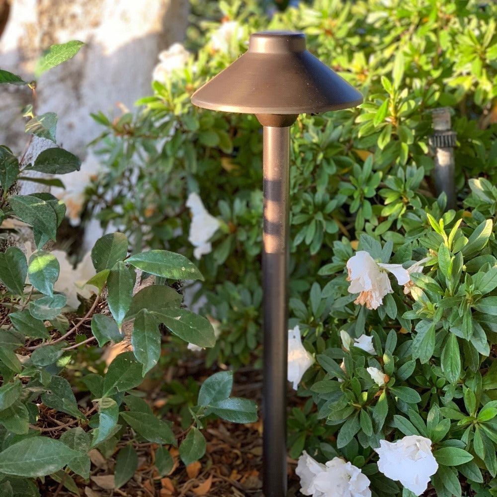 PLB02 Clear Lens Outdoor Garden Pathway Light | 12V Low Voltage Brass Path Light