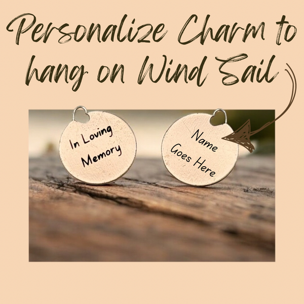 Memorial Wind Chime – Whispering Hearts™ Collection – Warm Gold Aluminum with Personalizable Heart Charm 15”