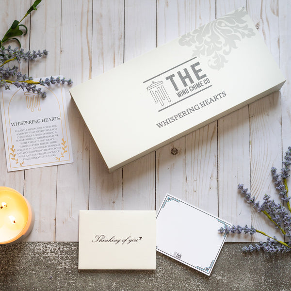 Memorial Wind Chime – Whispering Hearts™ Collection – Platinum Rose Personalized 30”