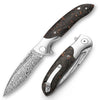 Requiem VG10 Ultralight Damascus Folding Pocket Knife with Titanium & Carbon Fiber Handle