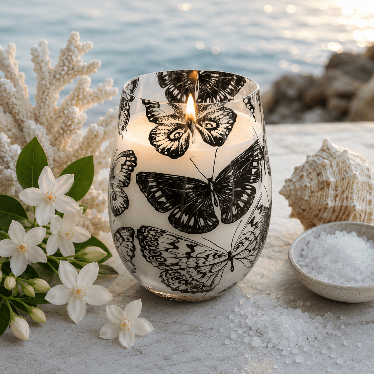 Seaside Butterflies Soy Wax Candle
