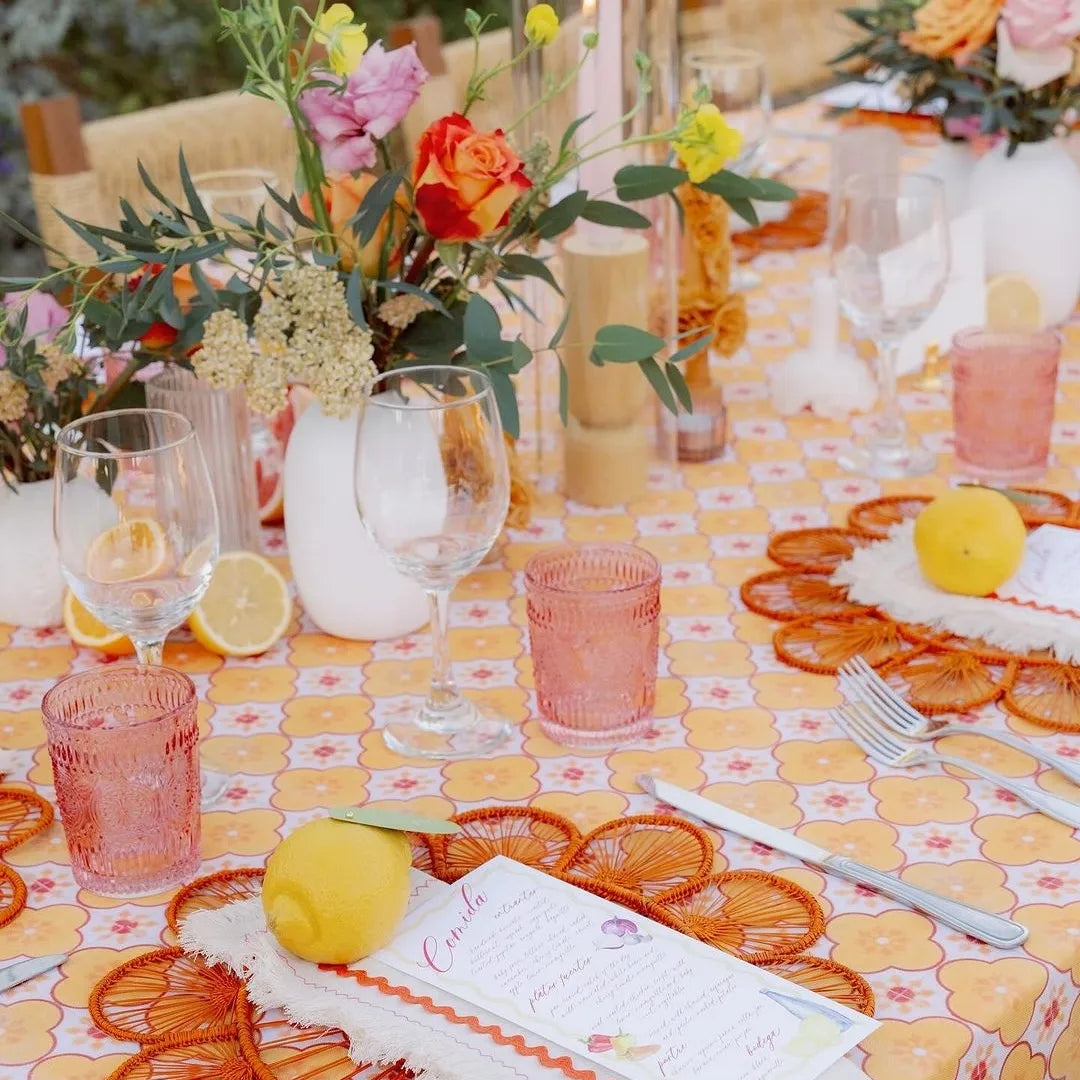 Sunray Scalloped Handwoven Iraca Placemat
