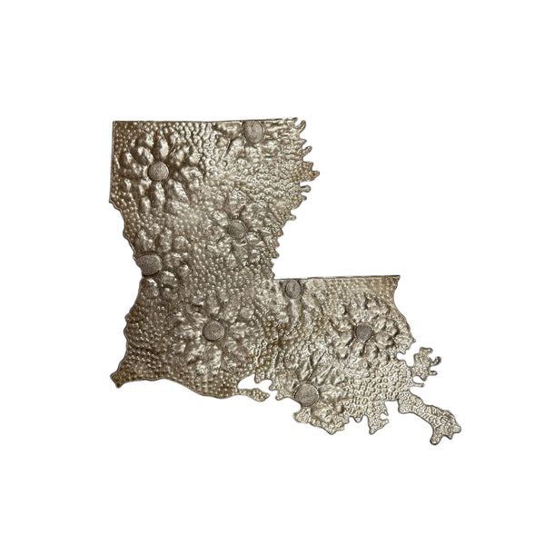 Louisiana Floral Metal Art