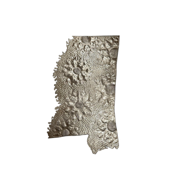 Mississippi Floral Metal Art