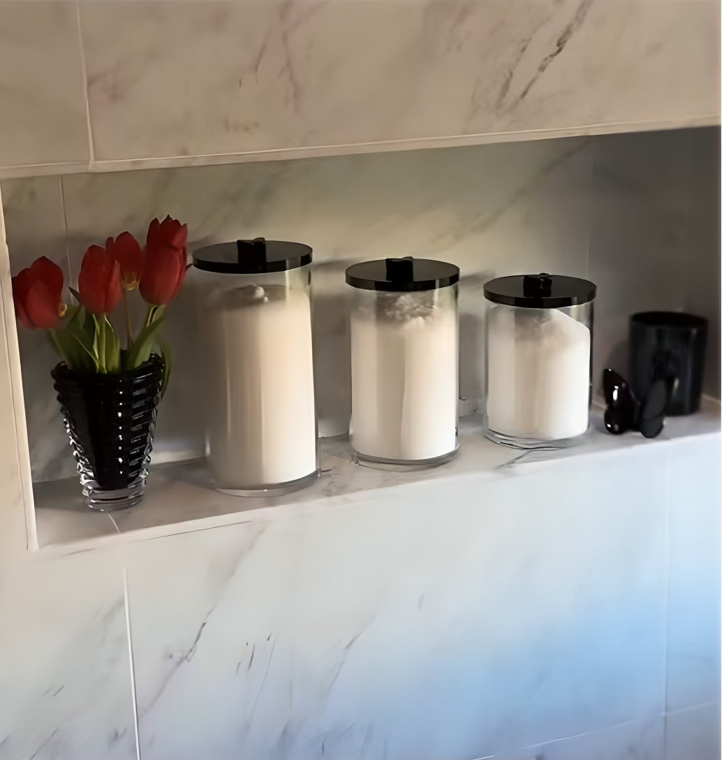 Set of 3 Crystal Canisters