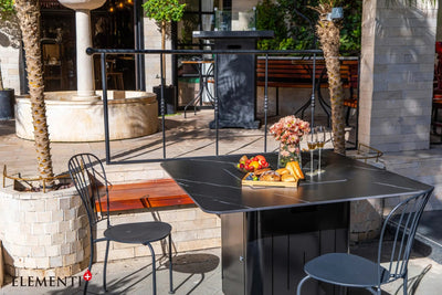 Brugge Marble Porcelain Fire Dining Table — Elementi Plus