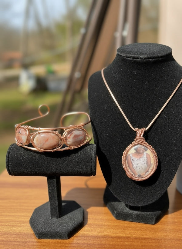 Custom Ancestors Set With Agate Bracelet For Emotonal Healing