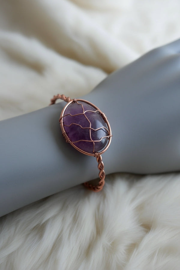 His/Her Chunky Copper Oval Bracelet