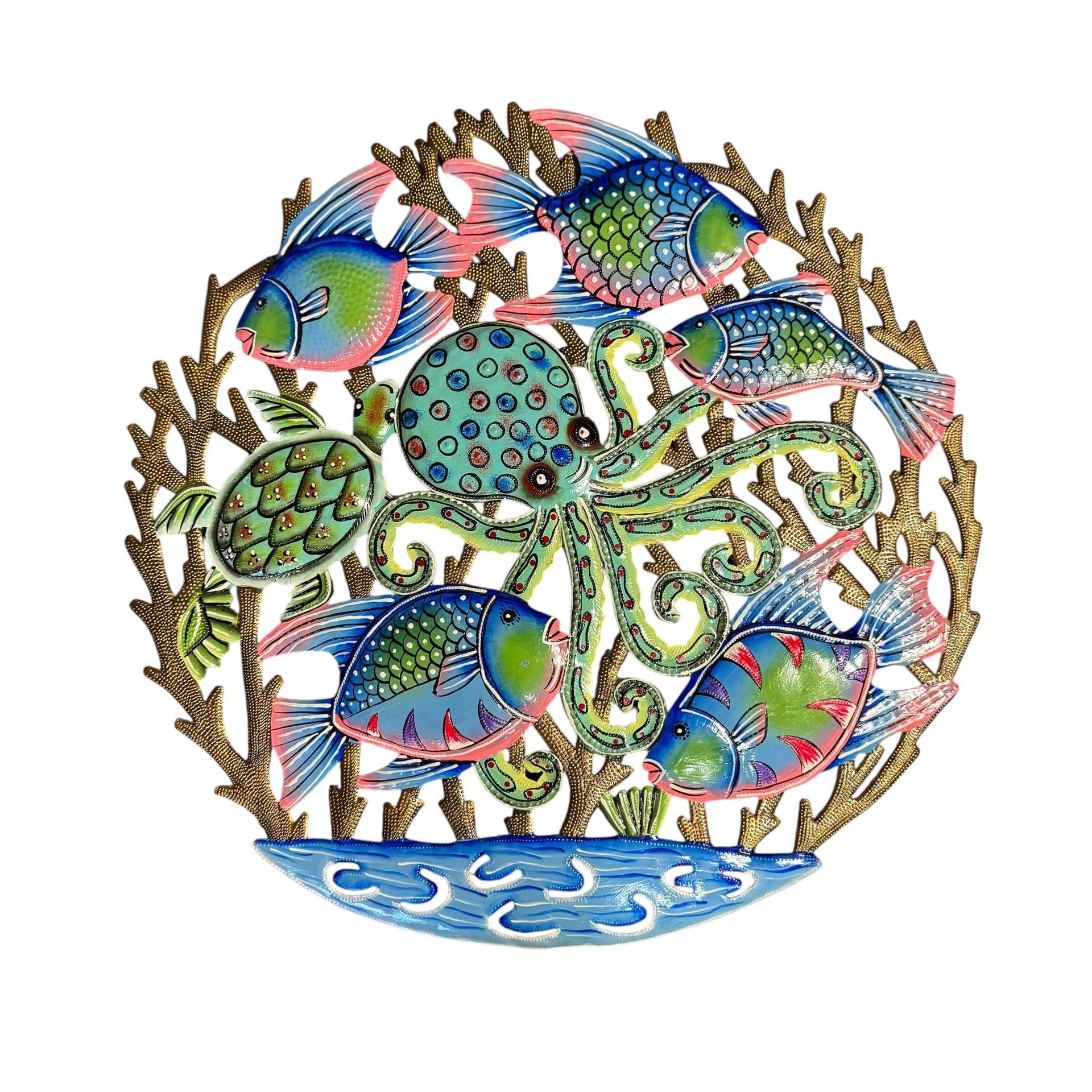 Friendly Octopus and Fish