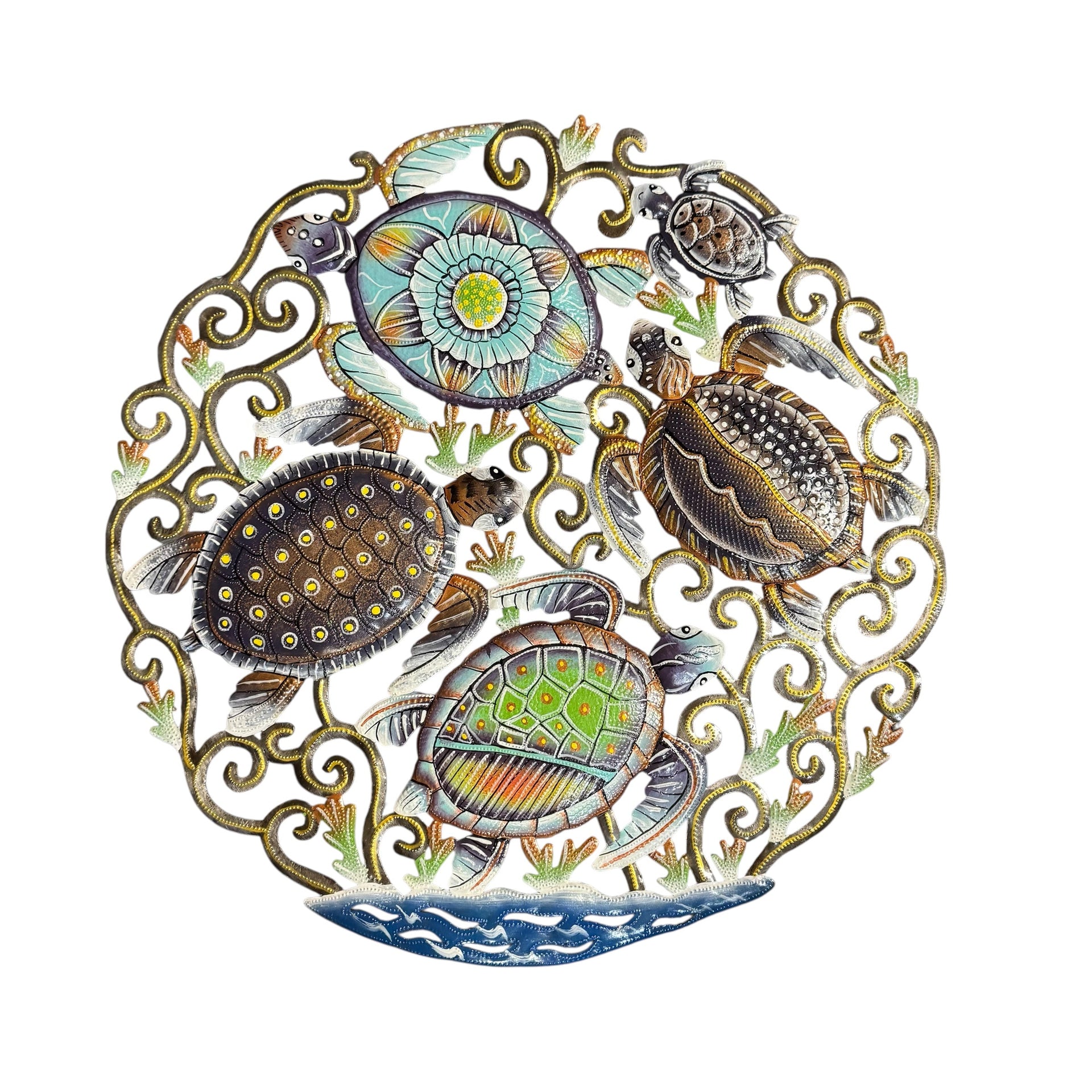 Large Muted Turtles Round