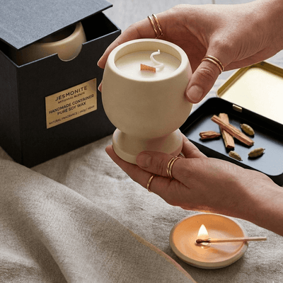 Jesmonite Pedestal Candle