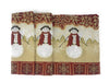 Tache Mr. & Mrs. Snowman Couple Woven Tapestry Table Runners (10323TR) - 13 x 54
