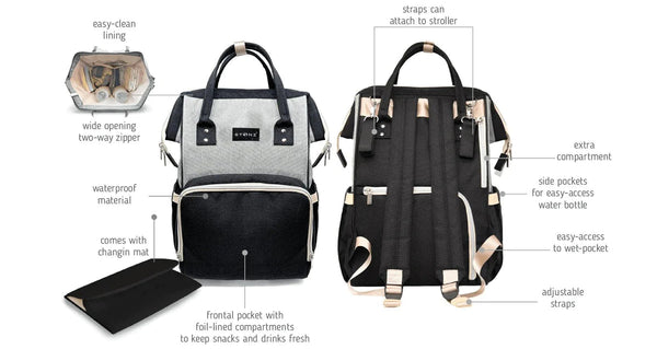 Sac à couche noir Creation Coco Lyly