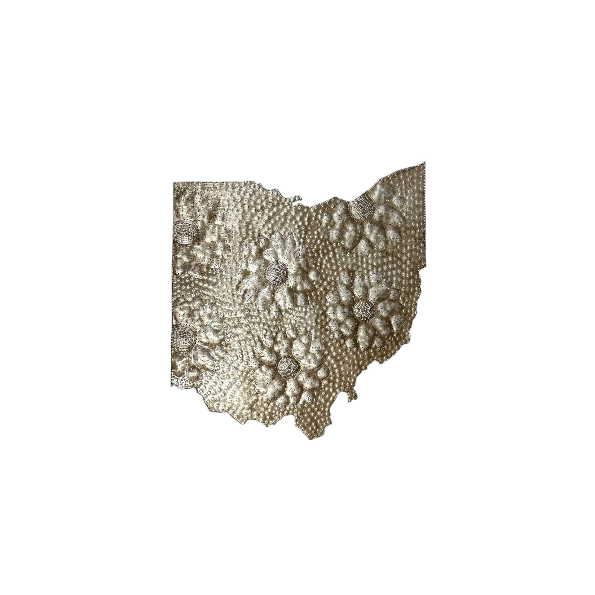 Medium Ohio Floral Metal Art