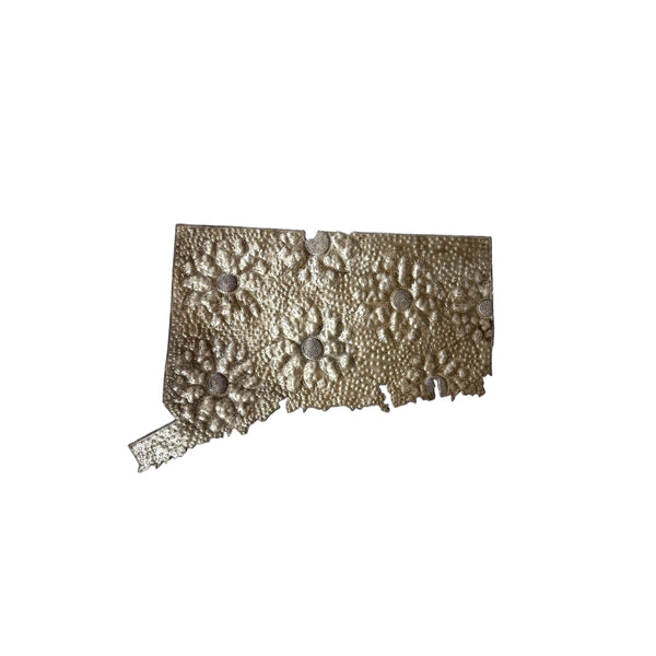 Connecticut Floral Metal Art