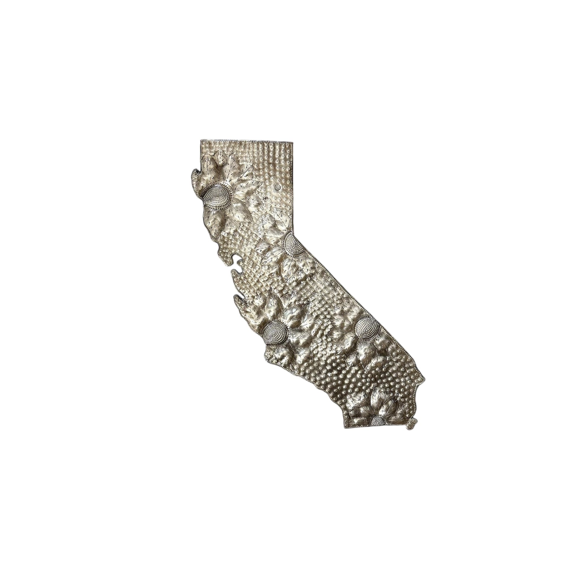 Medium California Floral Metal Art