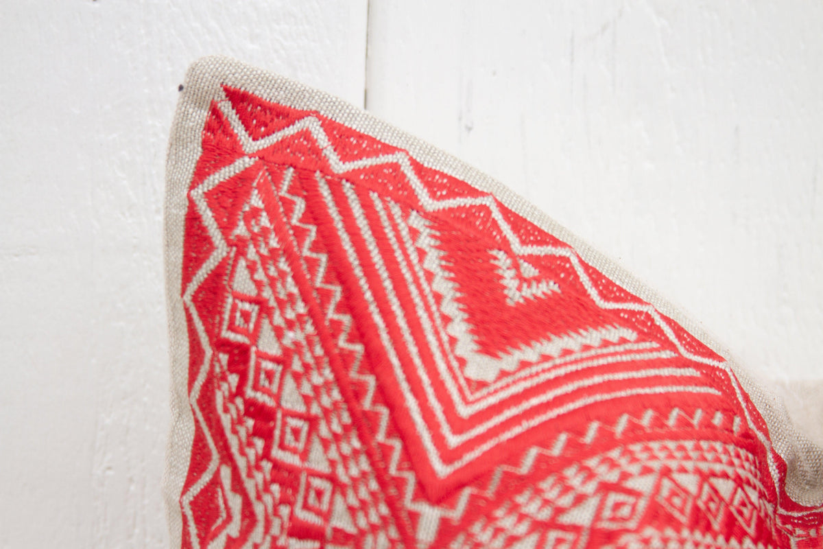 Elena Tenejapa Silk Embroidered Pillow Cover