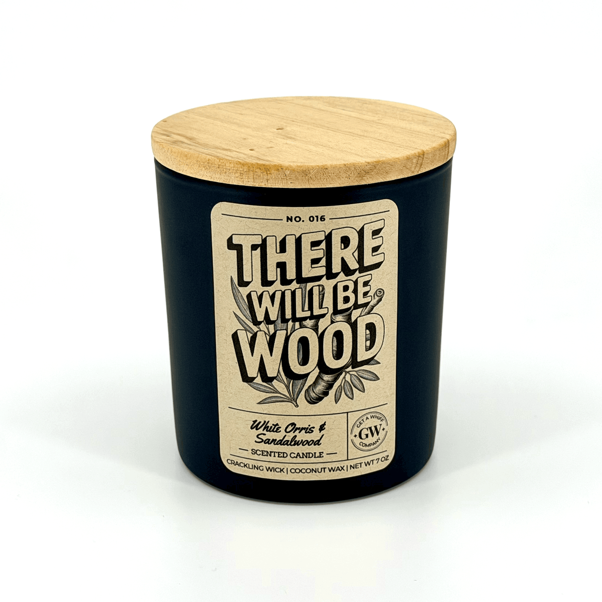White Orris & Sandalwood Scented Candle (There Will Be Wood)