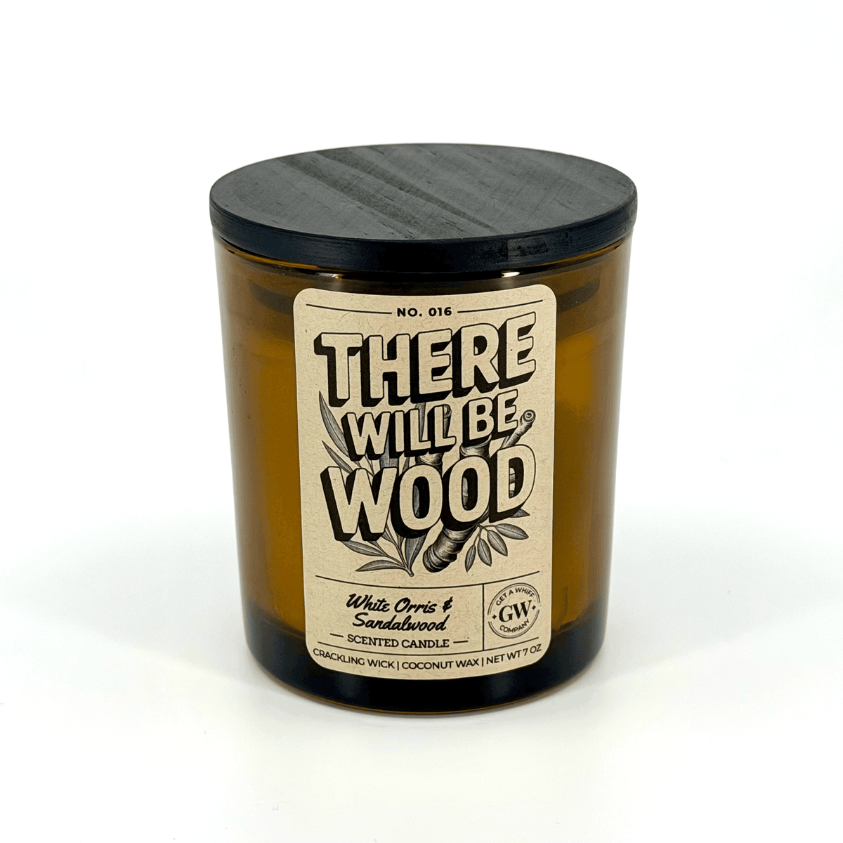 White Orris & Sandalwood Scented Candle (There Will Be Wood)