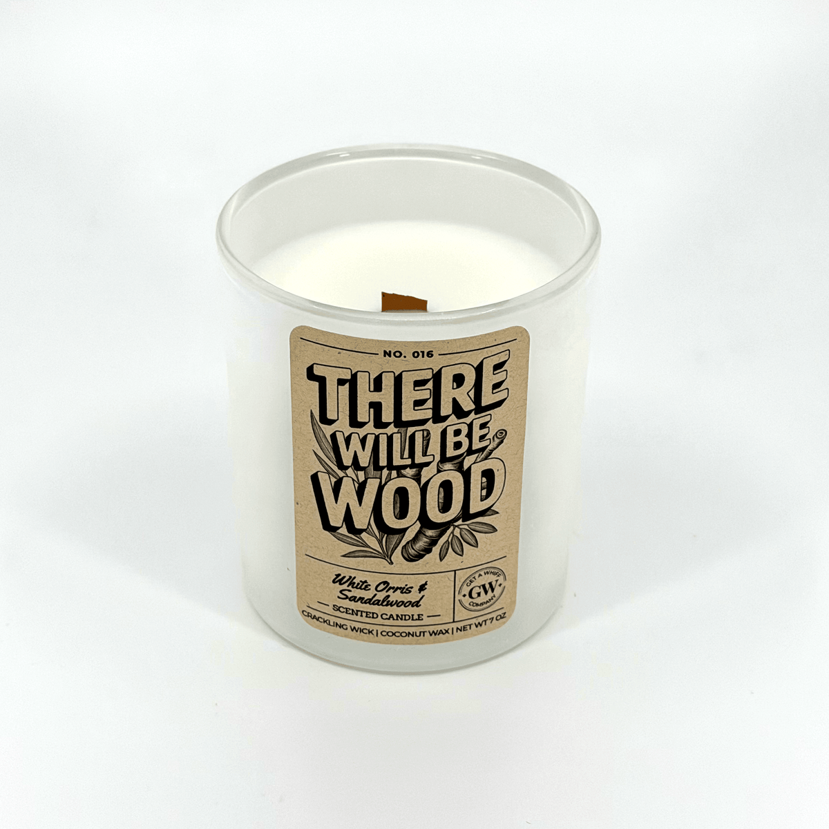 White Orris & Sandalwood Scented Candle (There Will Be Wood)