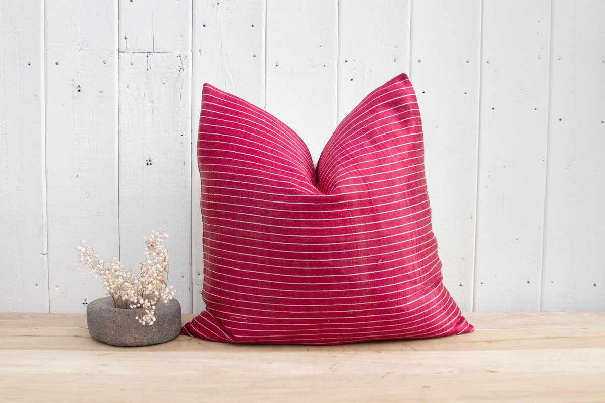 Zinu Antique Mashru Tribal Large Square Pillow