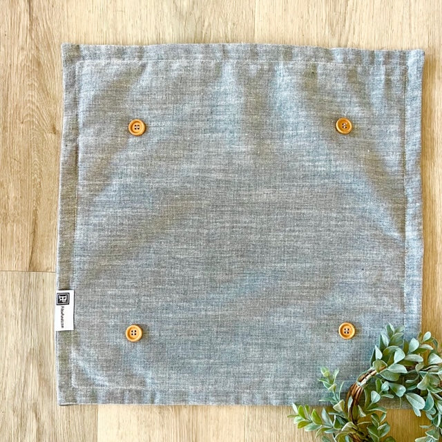 COVER ONLY: SQUARE Charcoal Gray Grey Pillow cover only; CHARCOAL GREY PILLOW COVER (no insert)