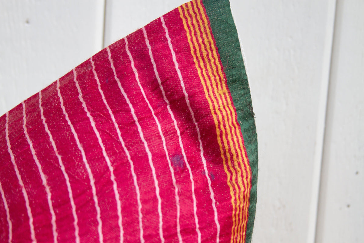 Loxi Antique Mashru Tribal Large Square Pillow
