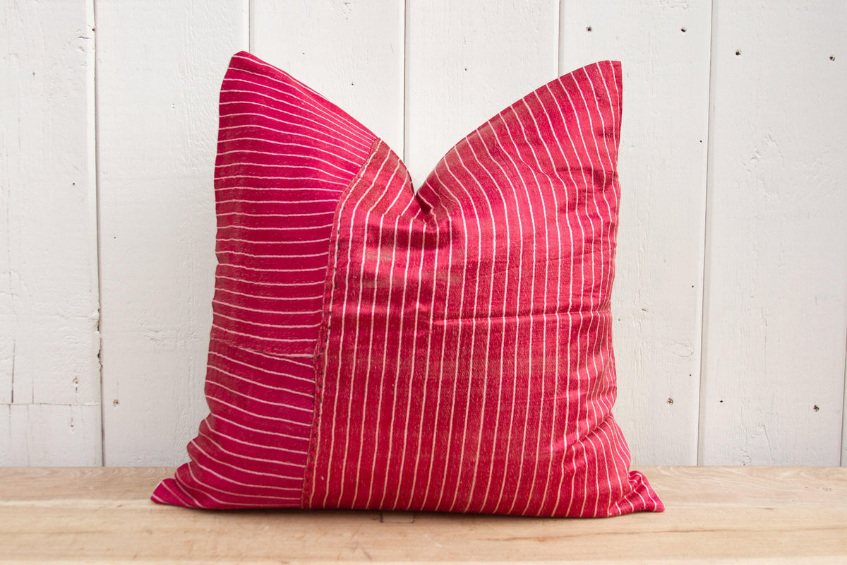 Srivi Antique Mashru Tribal Square Pillow