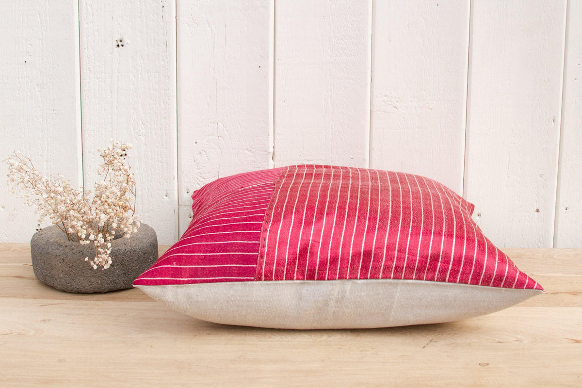 Srivi Antique Mashru Tribal Square Pillow