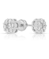 Solid Sterling Silver Flower Cluster Studs - 2 Colors