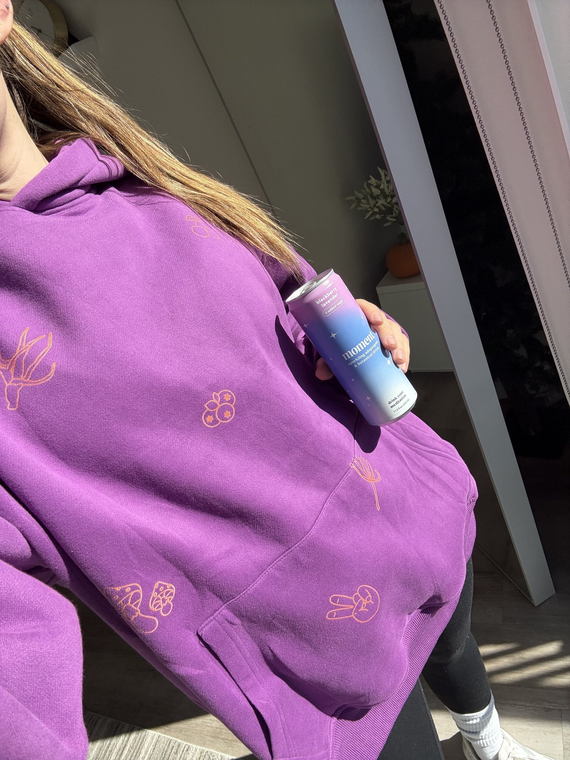 moment orchid freesize hoodie