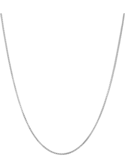 Donatello Gian Solid Sterling Silver Thin Box Chain Pendant Necklace - 5 Lengths