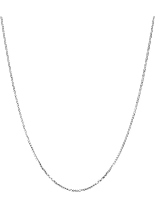 Donatello Gian Solid Sterling Silver Thin Box Chain Pendant Necklace - 5 Lengths - Gifts for You 'n Me