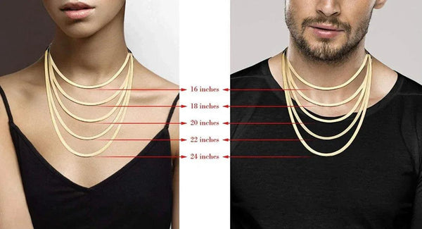 Solid Sterling Silver Yellow Gold Flashed Herringbone Necklace - 3 Lengths - Gifts for You 'n Me