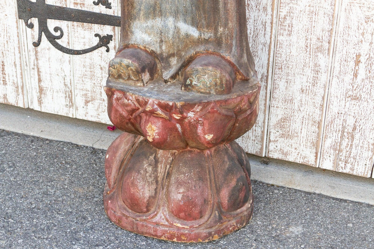 Tall Antique Meditating Standing Buddha