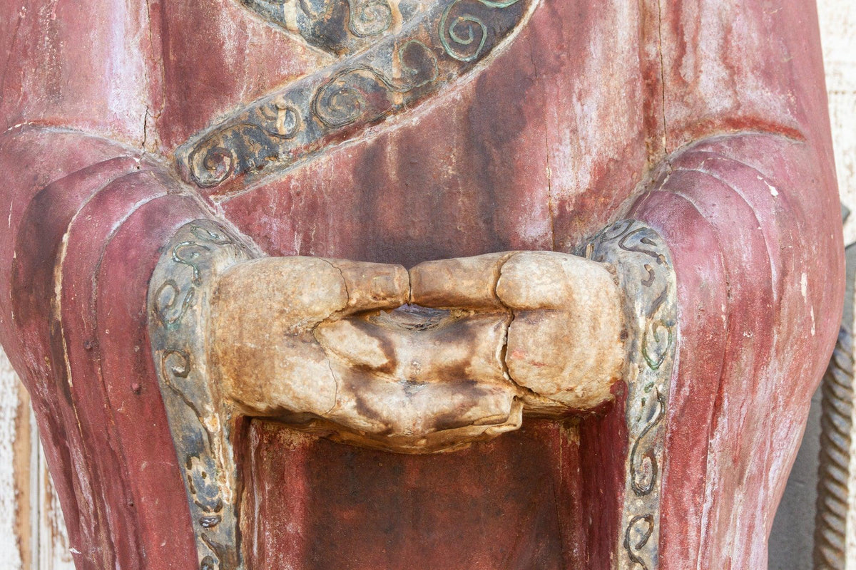 Tall Antique Meditating Standing Buddha