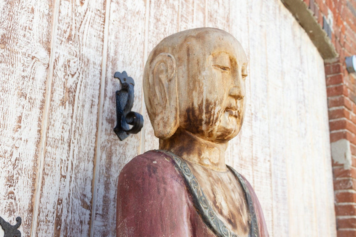 Tall Antique Meditating Standing Buddha