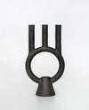 Smoke-Fired Ceramic Black Candle Holder Shadows.