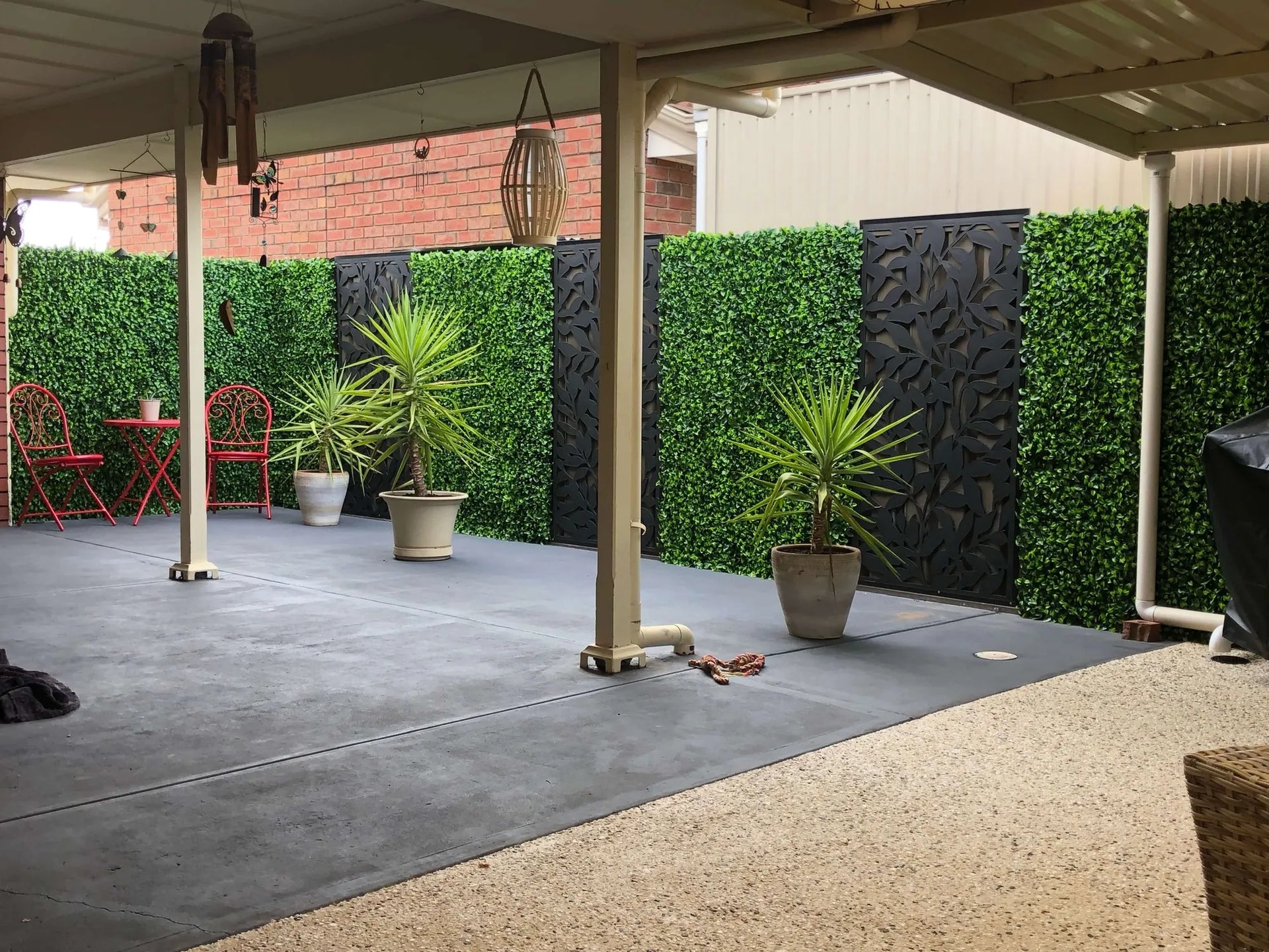 Jasmine Artificial Vertical Garden Green Wall Panel 40×40in 11 SQ FT – UV Resistant – Commercial Grade