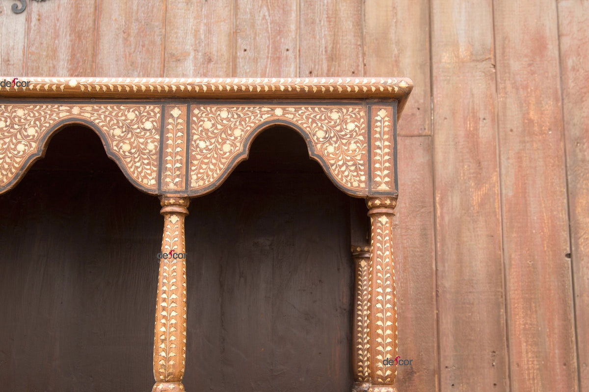 Tall Inlaid Apothecary Arch Dresser
