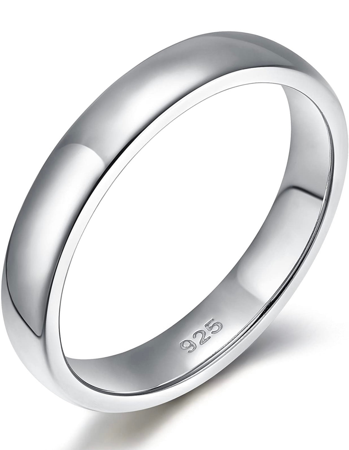 Solid 925 Sterling Silver Wedding Band Rings For Men And Women
