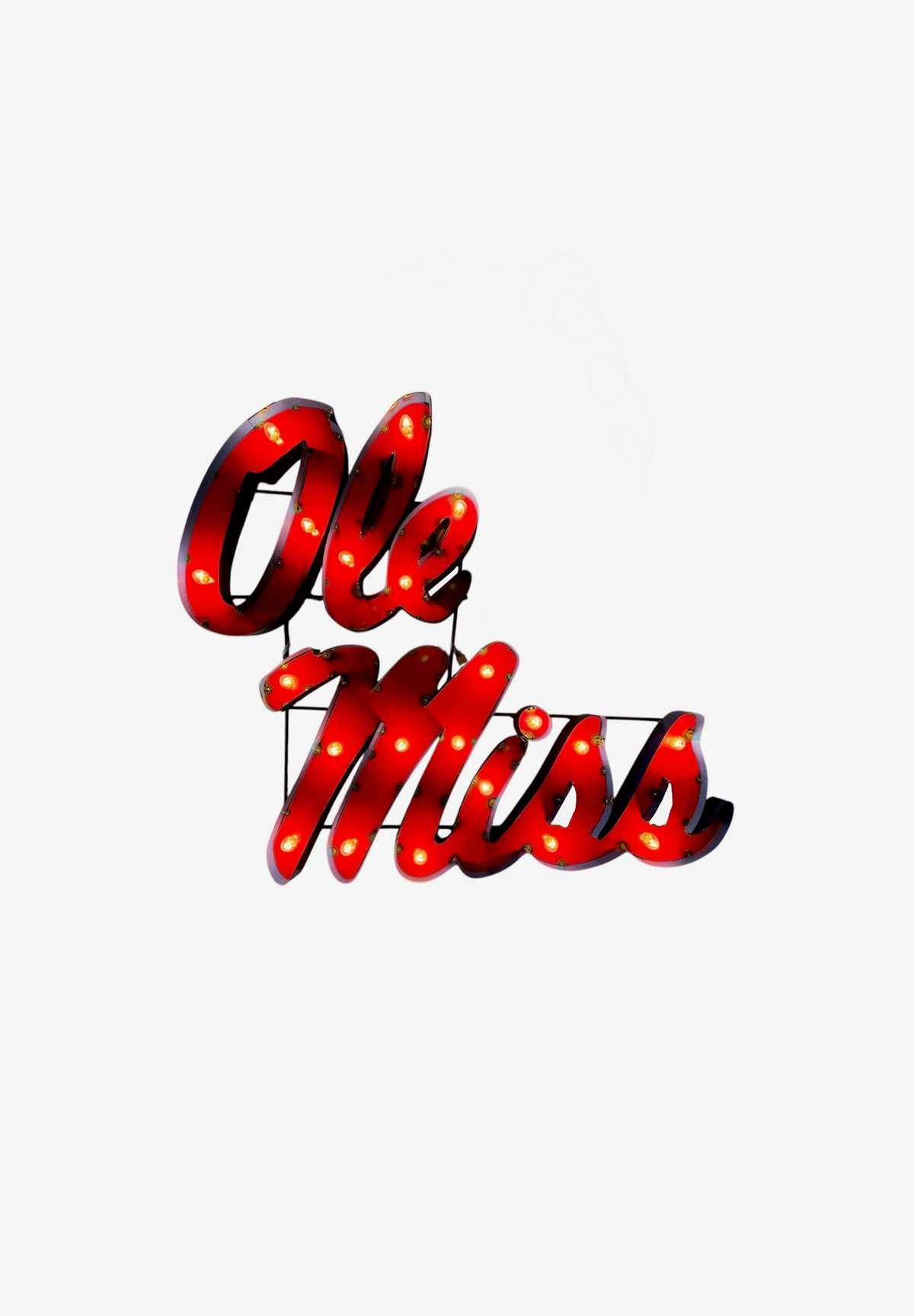 Ole Miss Lighted Recycled Metal Wall Decor