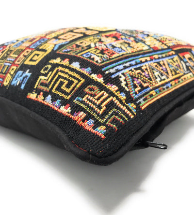 DaDa Bedding Ethnic Ornaments Geometric Black Tapestry Throw Pillow Covers 16