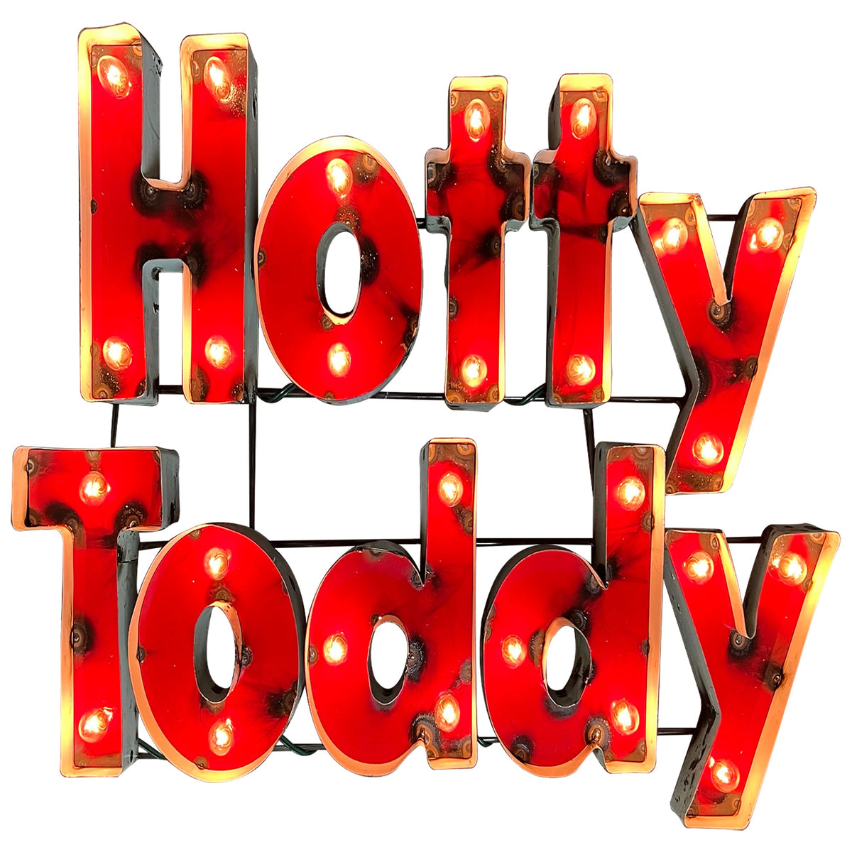 Ole Miss Hotty Toddy Lighted Recycled Metal Wall Decor